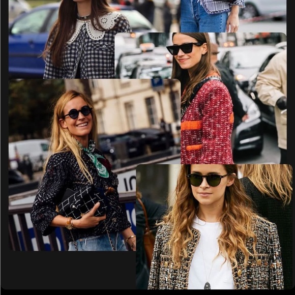 KAREN KANE Herringbone Relaxed Drape Front Jacket Shawl Collar Wool Black White - Picture 3 of 16